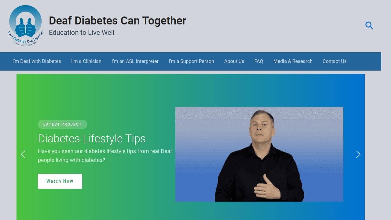 Website: Deaf Diabetes Can Together